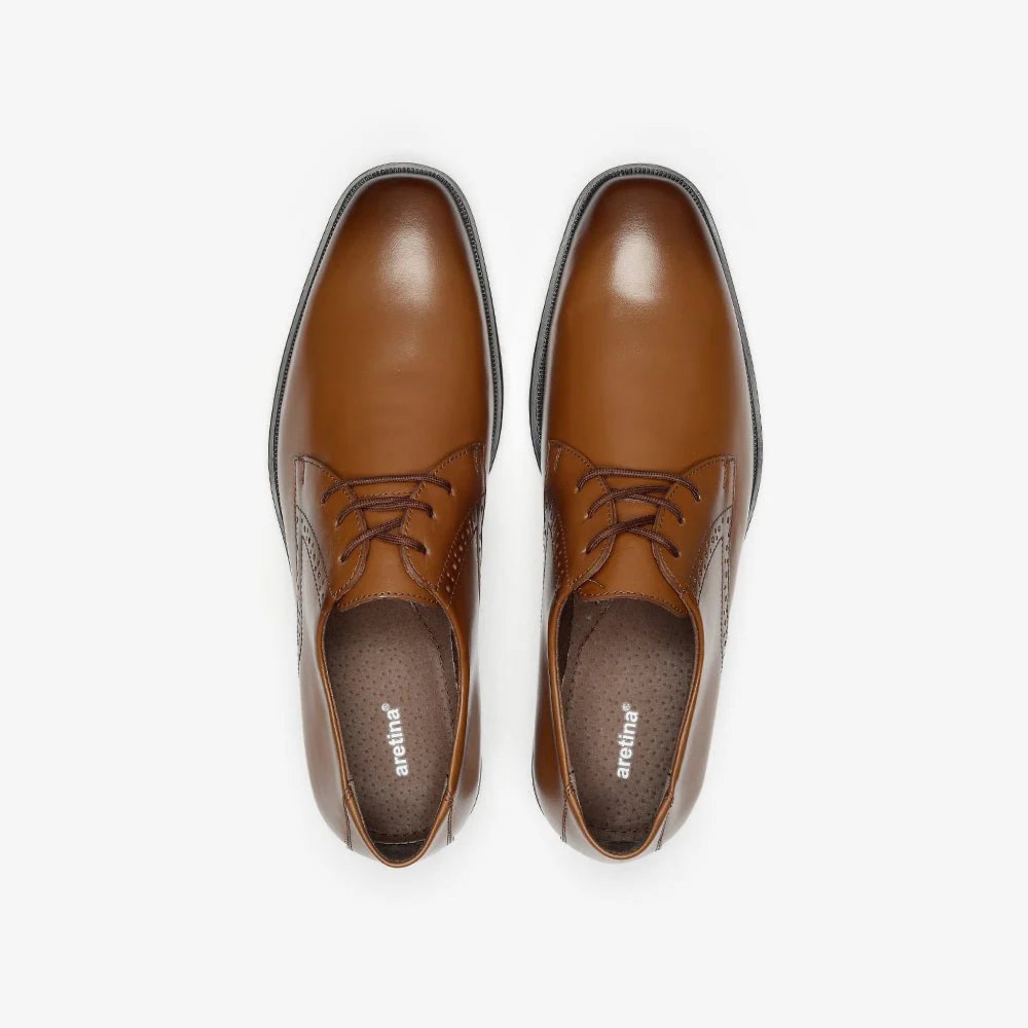 Aretina | Leon | Men's Plain Toe Derby Shoe | Honey Nappa Leather