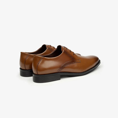 Aretina | Leon | Men's Plain Toe Derby Shoe in Honey Nappa Leather