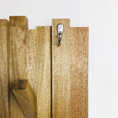 Brossard | Wall-Mounted Rack, 7 Hooks | Natural