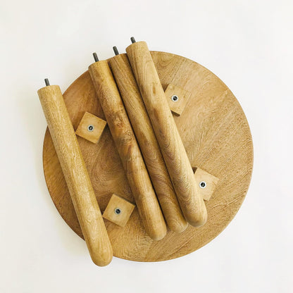 Brossard | Side Table with Round Legs | Natural