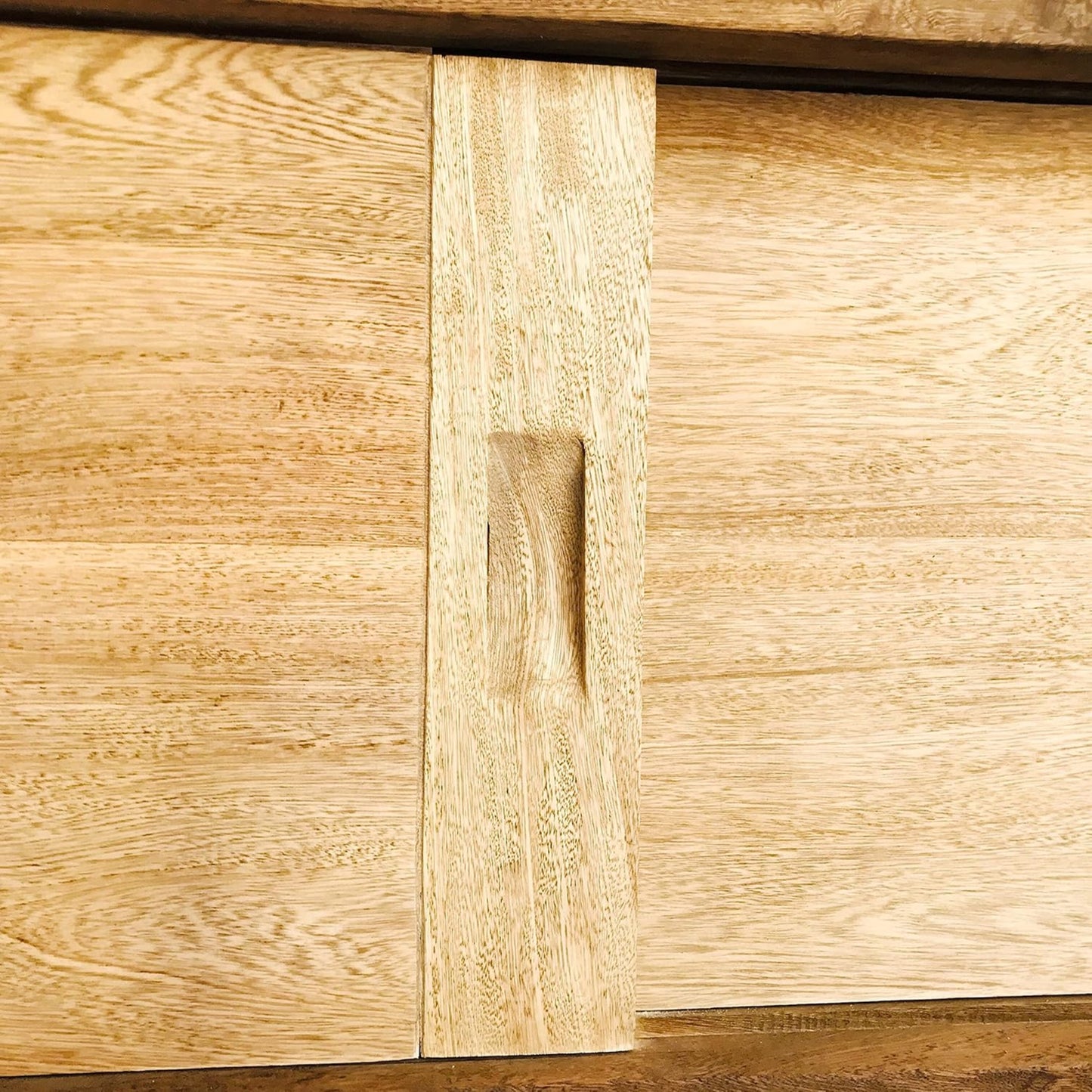 Brossard | Low TV Console with Sliding Doors | Natural