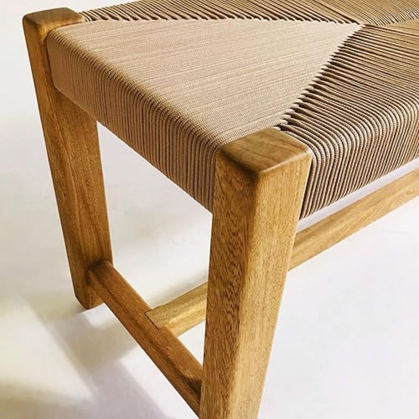 Brossard | Woven End-of-Bed Bench | Rosamorada Wood