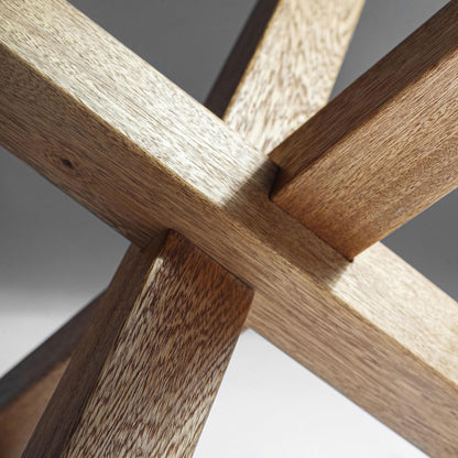 Brossard | Matatena-Base Coffee Table with Glass Top | Natural Finish