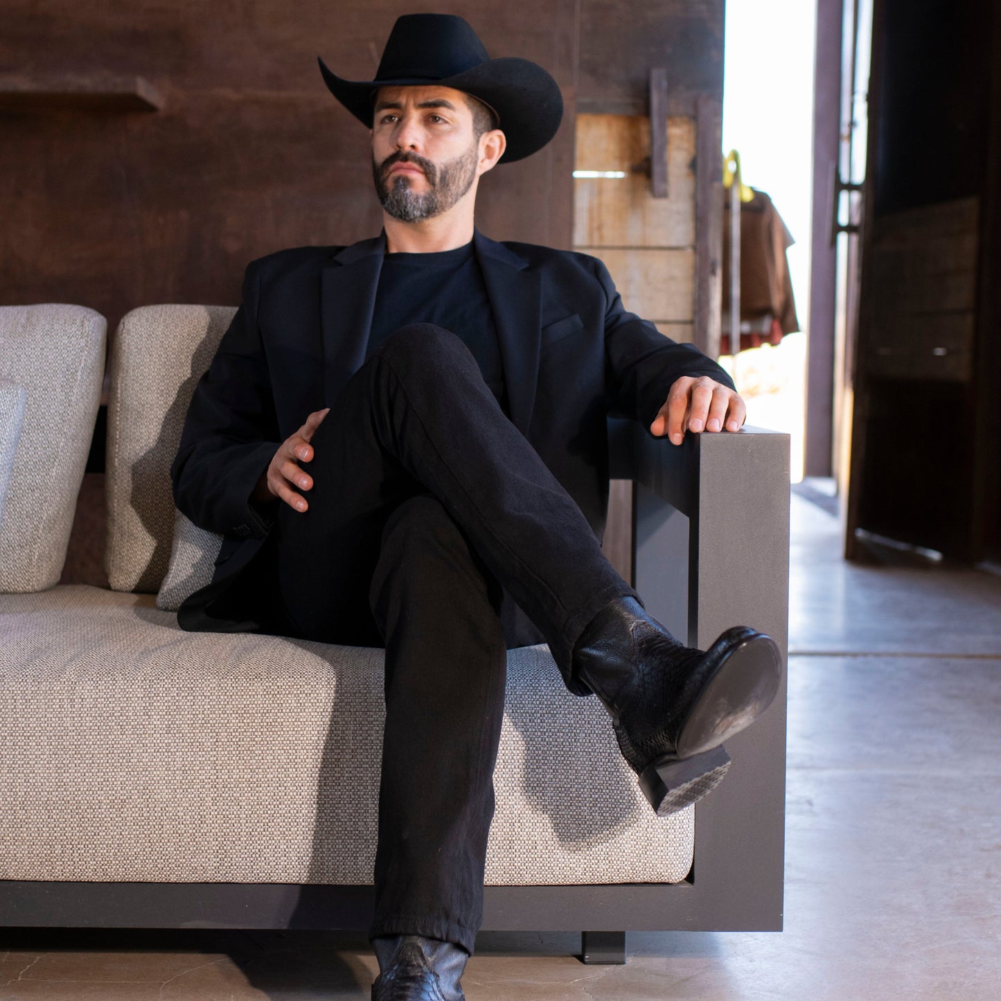 7 Leguas | Men's Premium Sheep Wool Cowboy Hat | Black