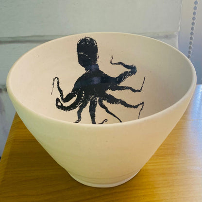 Damar | Individual Octopus Bowl | Black Print
