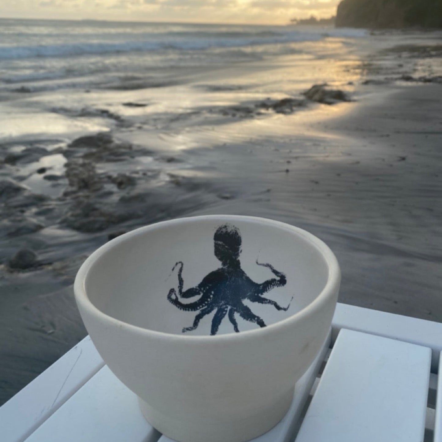 Damar | Individual Octopus Bowl | Black Print