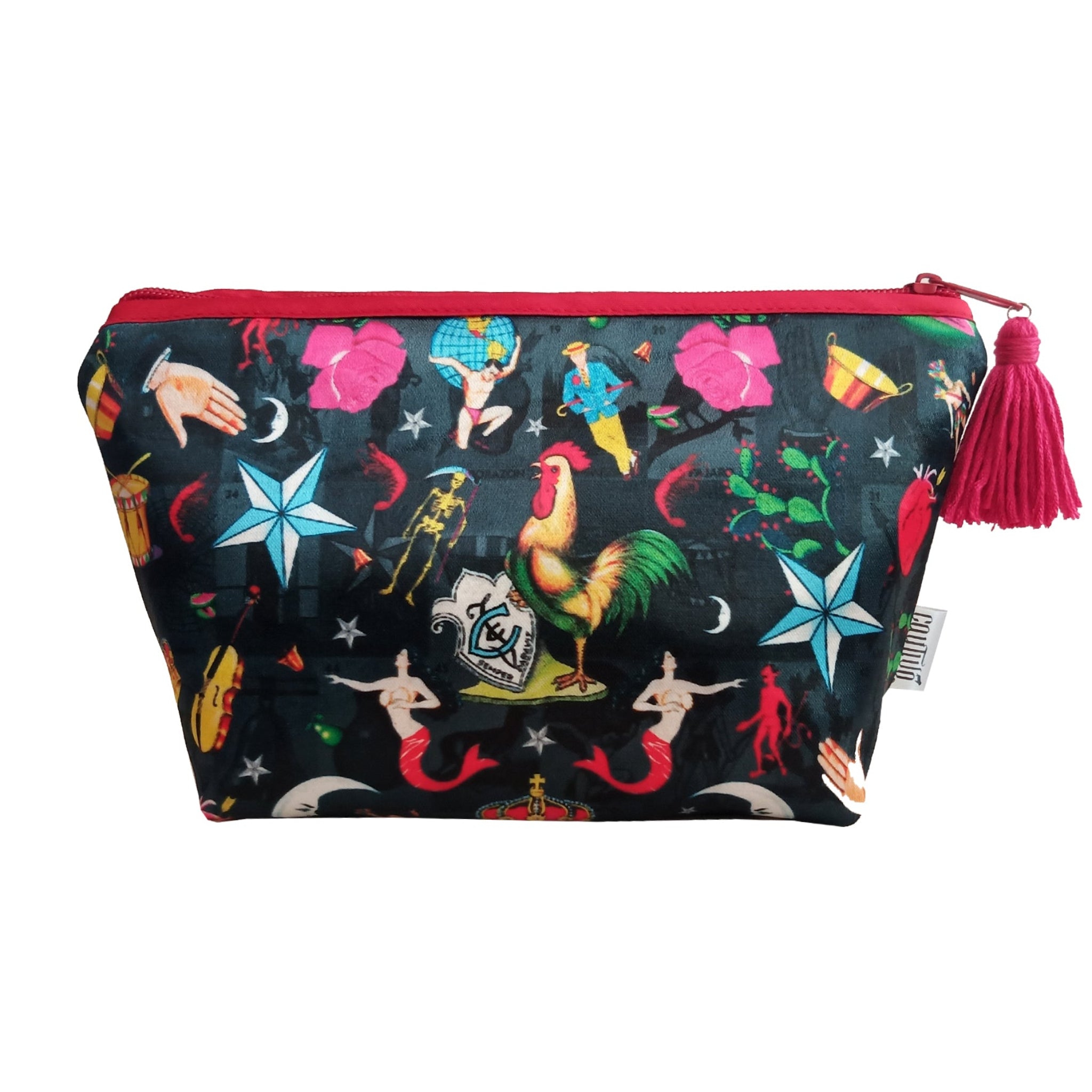 Cautivo | Lotería Cosmetic Bag | Black