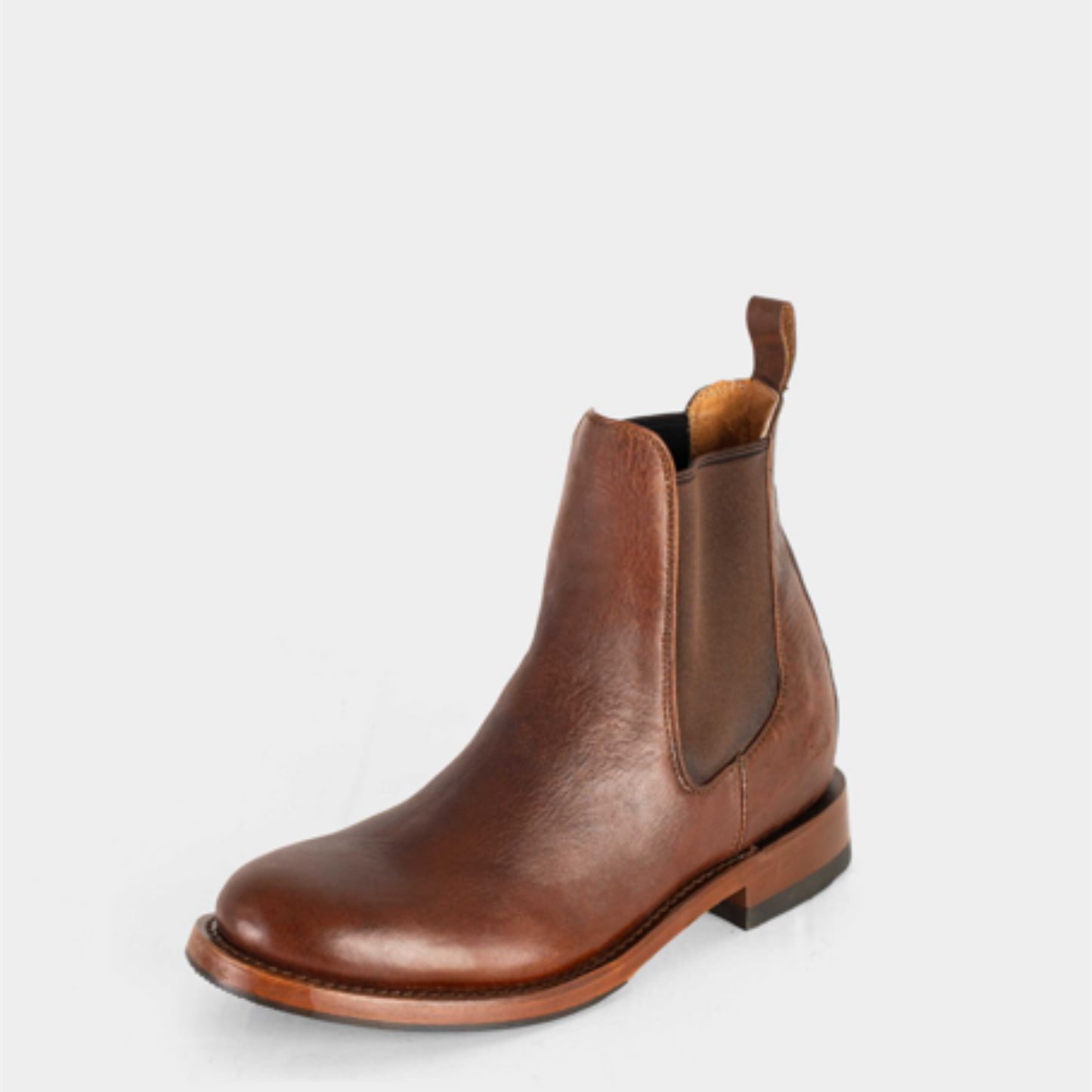 7 Leguas | Men's Whiskey Leather Chelsea Boot with Rubber Sole | 6206-Q