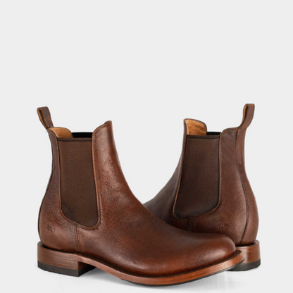 7 Leguas | Men's Whiskey Leather Chelsea Boot with Rubber Sole | 6206-Q