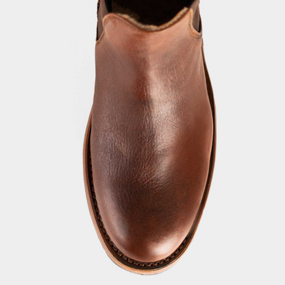 7 Leguas | Men's Whiskey Leather Chelsea Boot with Rubber Sole | 6206-Q