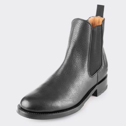 7 Leguas | Men's Black Leather Chelsea Boot with Rubber Sole | 6206-V