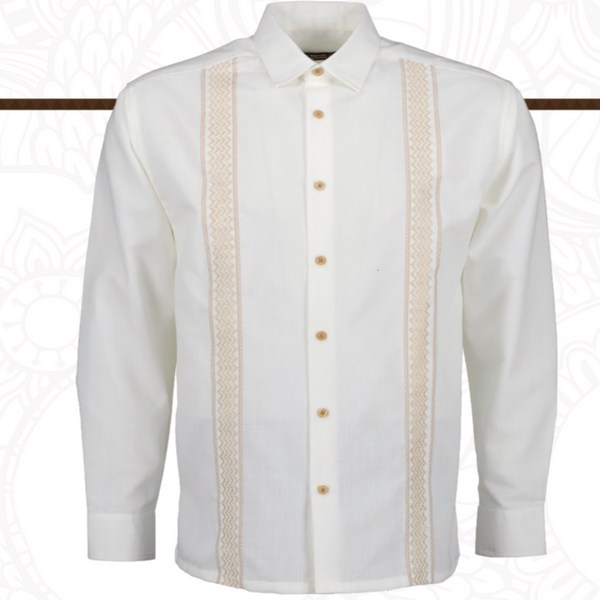 Ignacio Marrufo | WPE23L-Handcrafted Guayabera | Bone