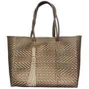 Ela Kovuna | Women's Medium Handcrafted Tote Bag | Gold