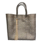 Ela Kovuna | Women's Medium Handcrafted Tote Bag | Gold and Silver