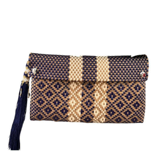 Ela Kovuna | Women's Handcrafted Clutch | Gold and Navy Blue