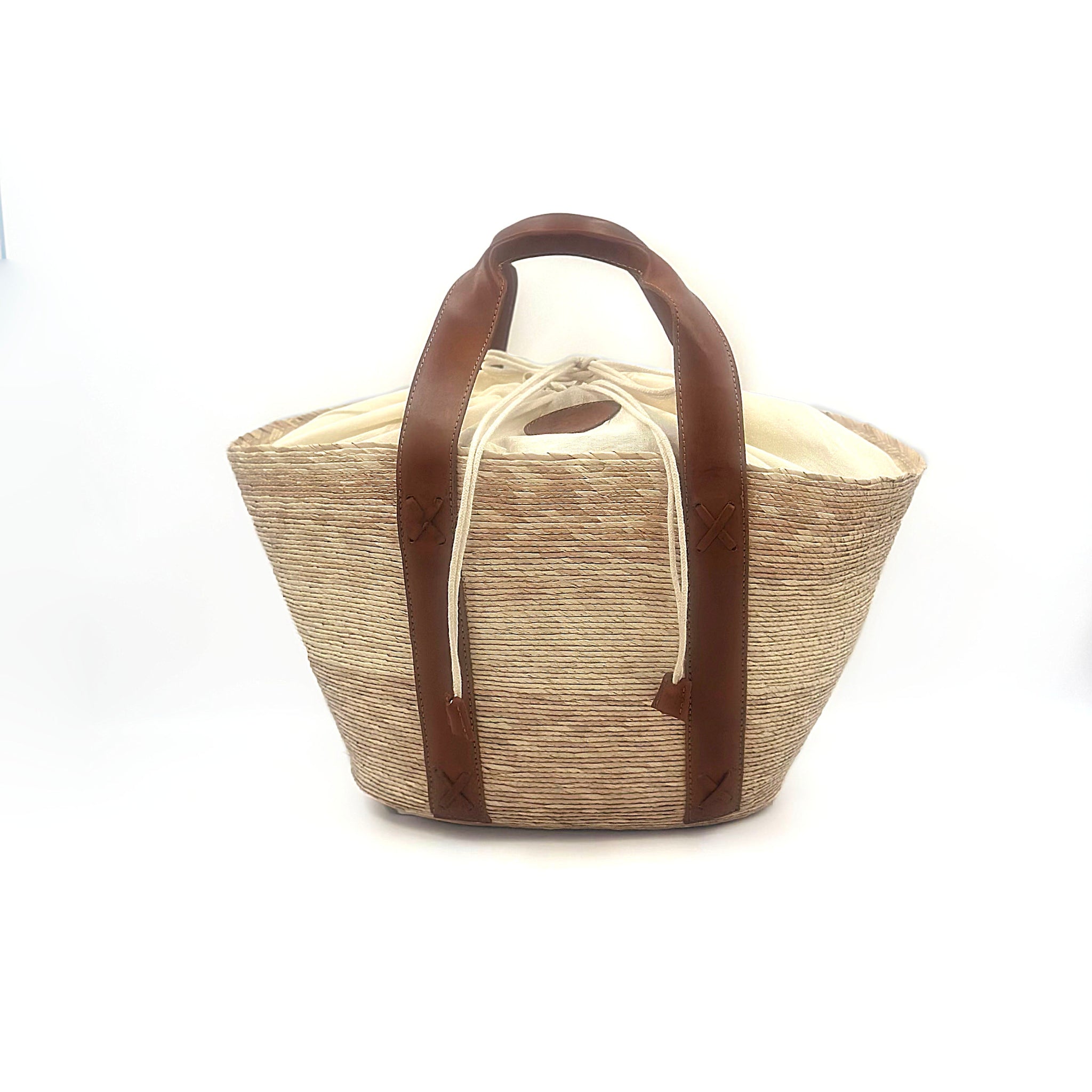 By Del Rio | Casual Glamour Palm Leaf Bag | Black, White, Camel