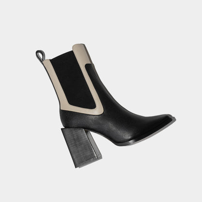 Dante | Adama Black Sand – Premium Leather Ankle Boot