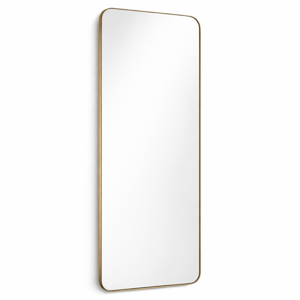 Ornamo | Full Cuadra | Rounded Edge Full-Length Mirror With Metal Frame