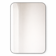 Ornamo | Cuadra | Rectangular Wall Mirror with Rounded Corners and Metal Frame