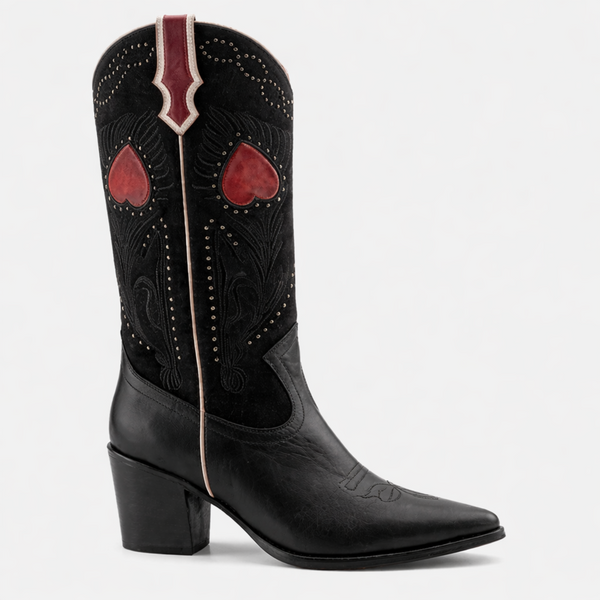Dante | Women's Western Boots | Fiore Black Suede