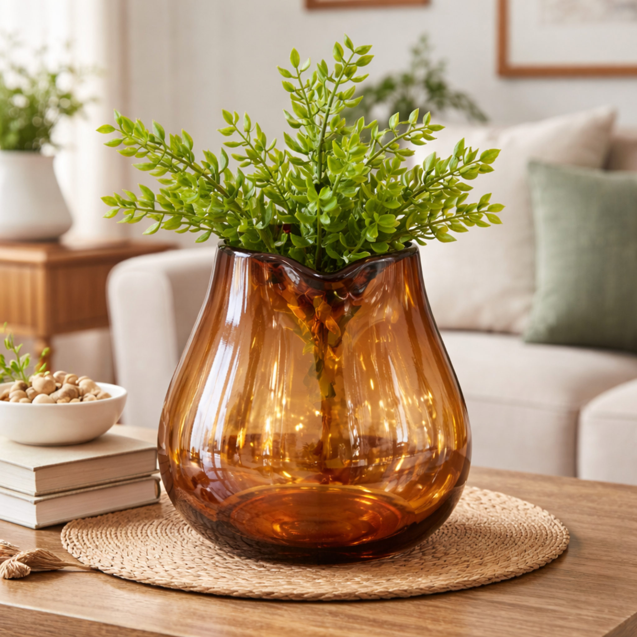 Limoncello | Amelie Amber | Blown Glass Vase