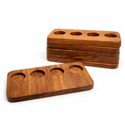 Limoncello | Tequila Wooden Base for 4 Shot Glasses