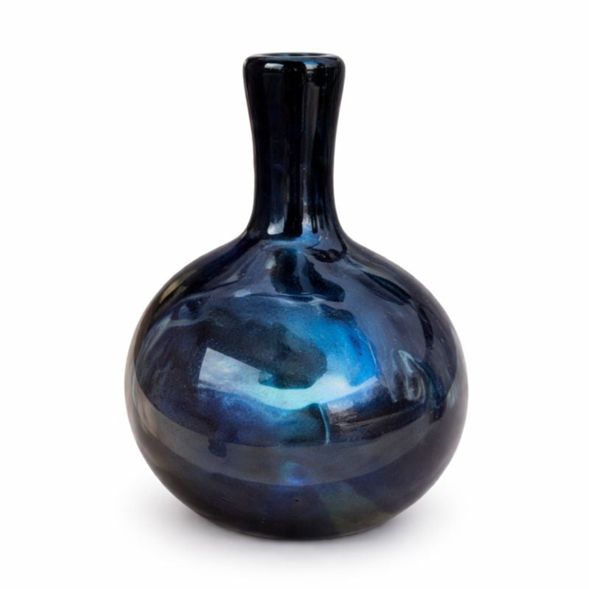 Limoncello | Blue Ball Vase | Blown Glass