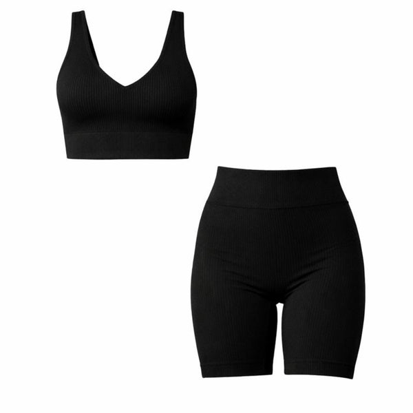 Majo | Shorts and Blouse Set | Black