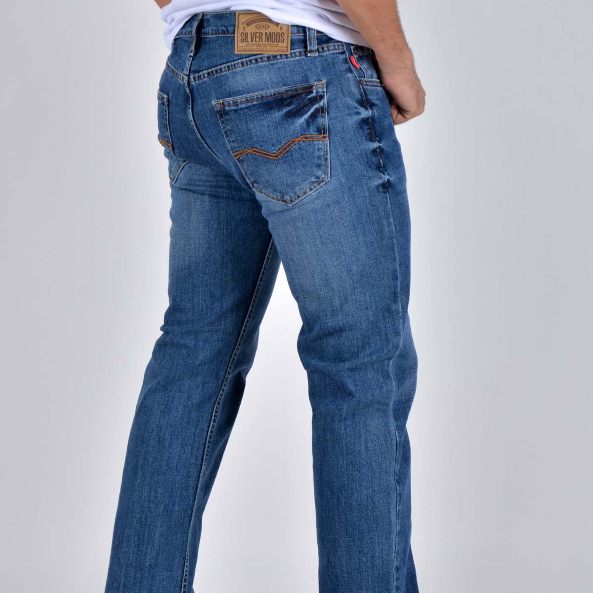 Silver Moos | Classic Straight-Cut Comfort Jeans 10521-T005 | Medium Wash