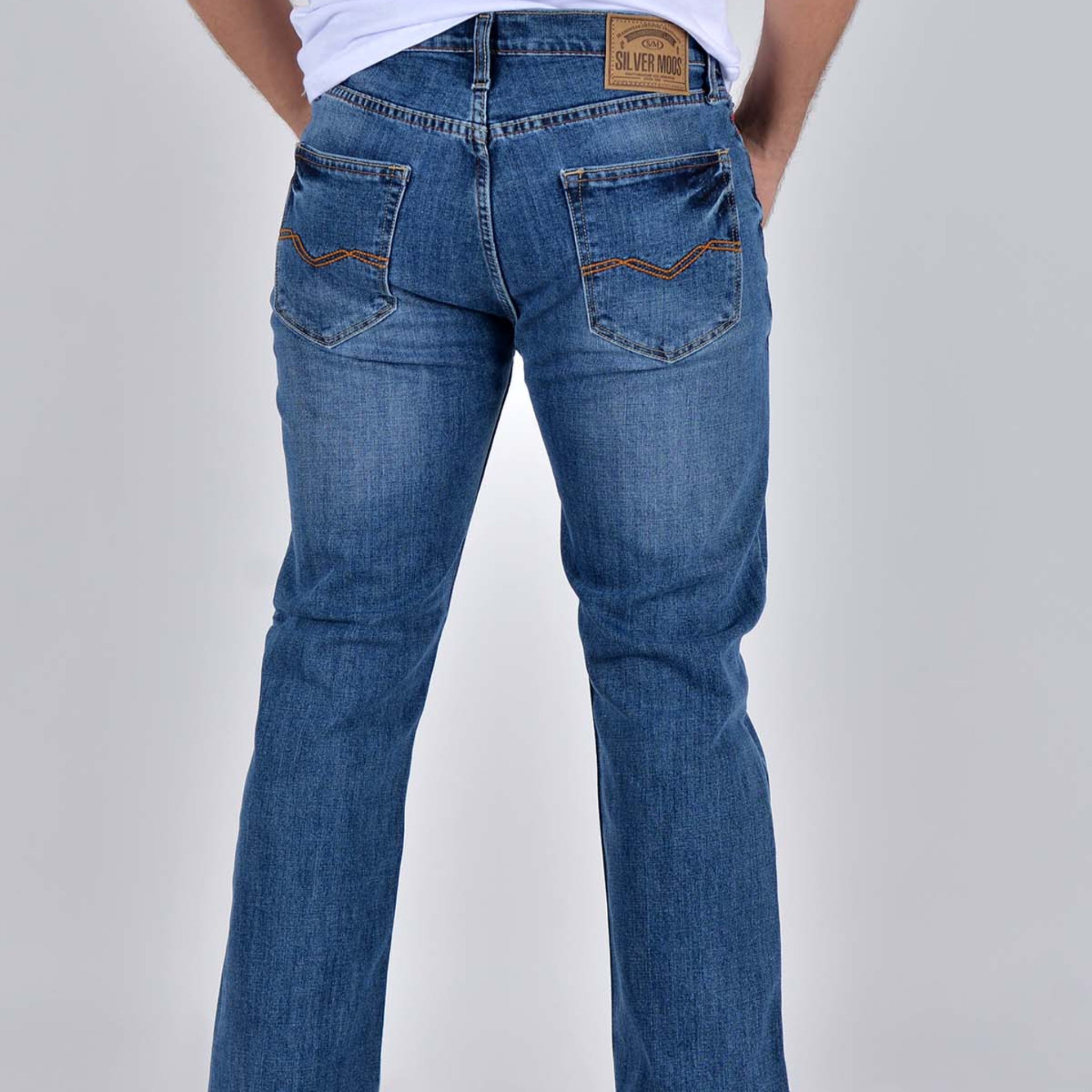 Silver Moos | Classic Straight-Cut Comfort Jeans 10521-T005 | Medium Wash