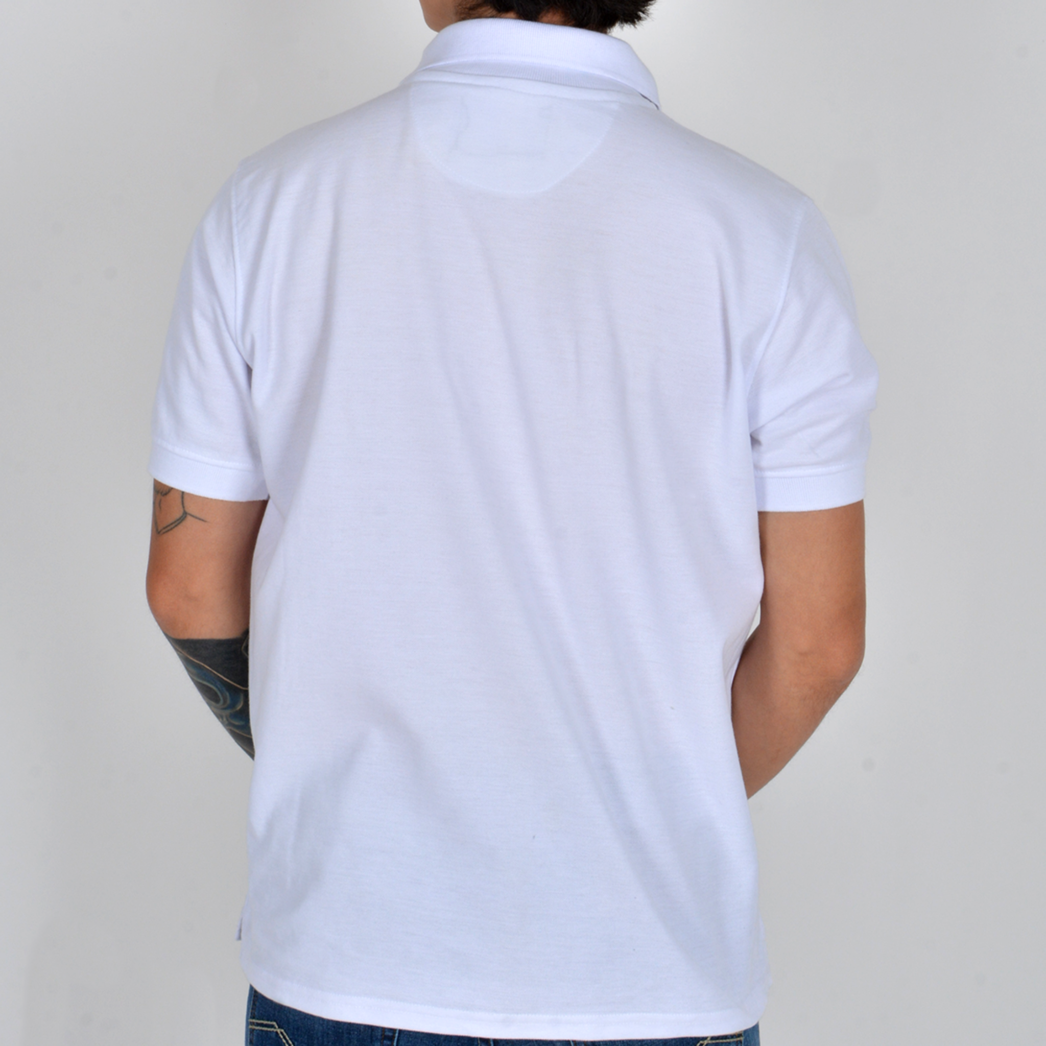 Silver Moos | Polo T-Shirt – Piqué Fabric 2464-2 | White