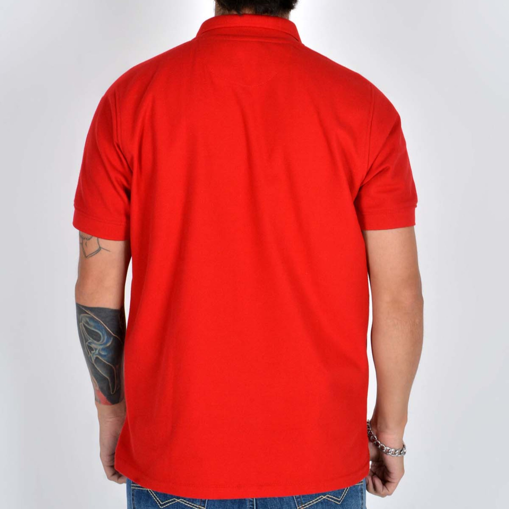 Silver Moos | Polo T-Shirt – Piqué Fabric 2464-4 | Red