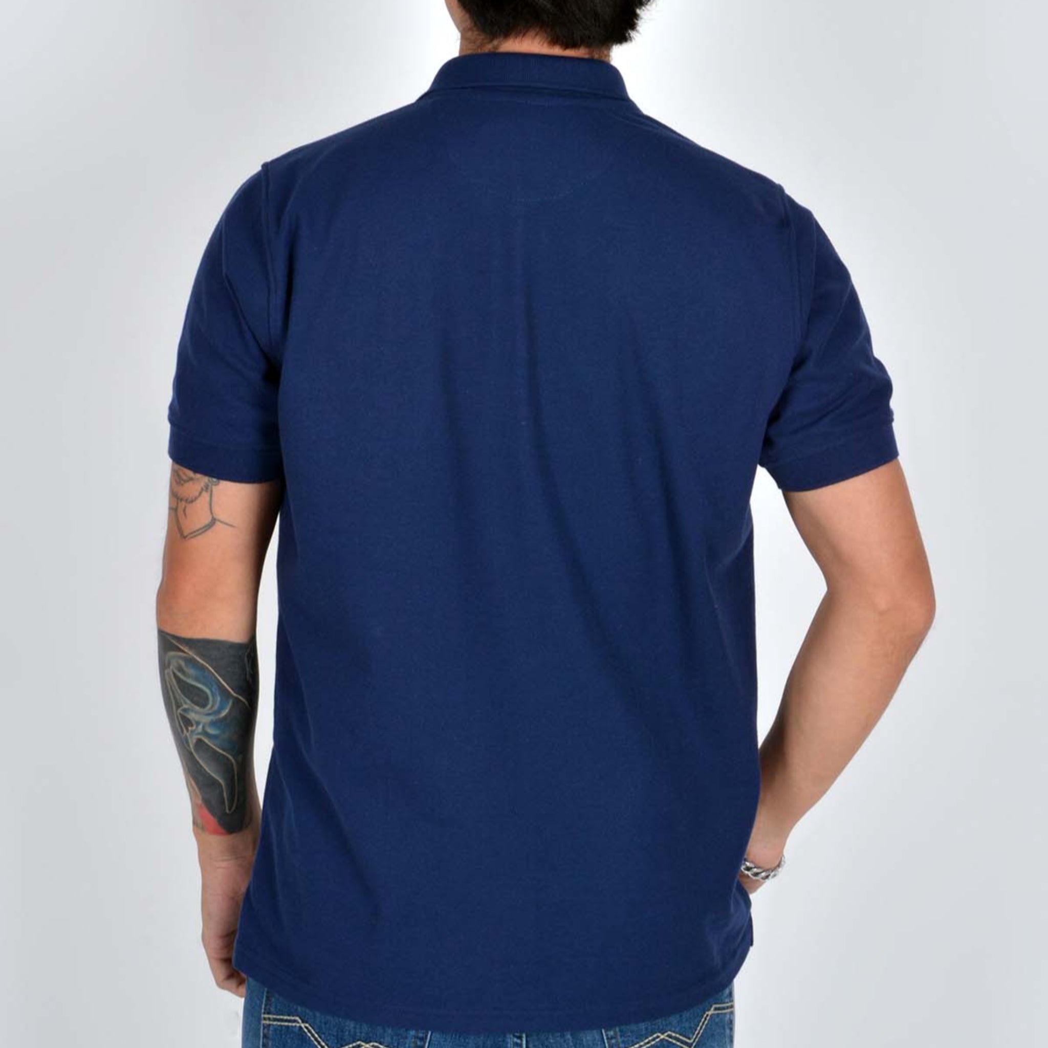 Silver Moos | Polo T-Shirt – Piqué Fabric 2464-2 | Blue