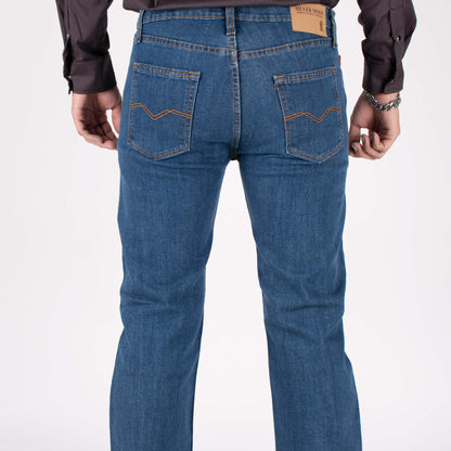 Silver Moos | Classic Straight-Cut Comfort Jeans 10521-T2 | Medium Wash
