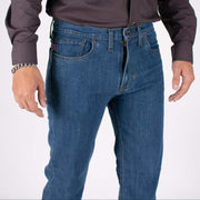 Silver Moos | Classic Straight-Cut Comfort Jeans 10521-T2 | Medium Wash