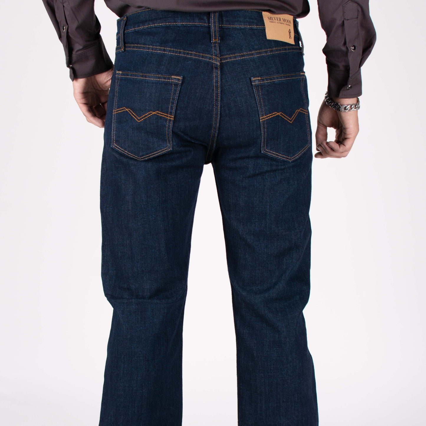Silver Moos | Classic Straight-Cut Comfort Jeans 10521-T1 | Dark Wash