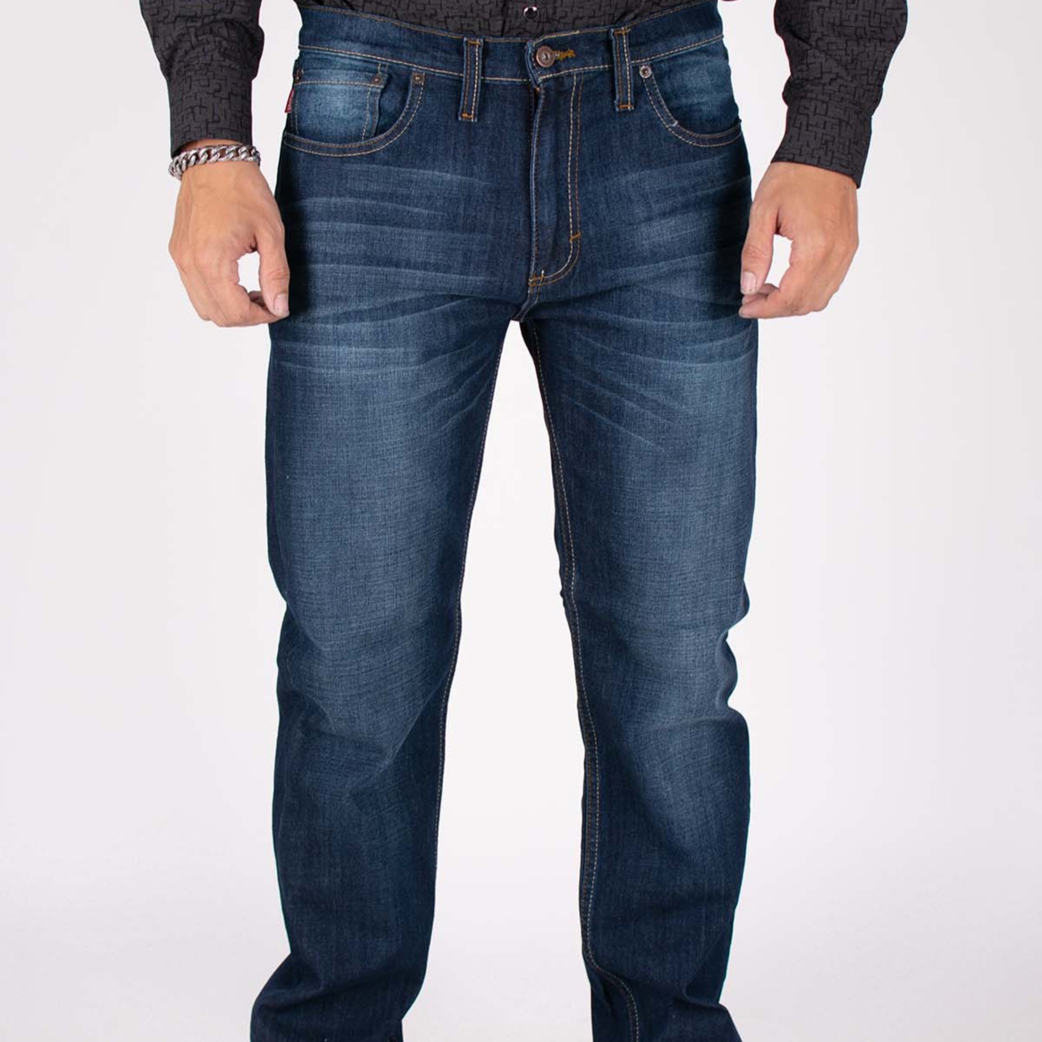 Silver Moos | Classic Straight-Cut Comfort Jeans 10521-T004 | Dark Wash