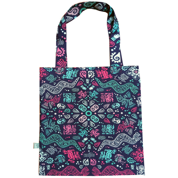 Cautivo | Azteca Pop Eco Bag | Navy Blue