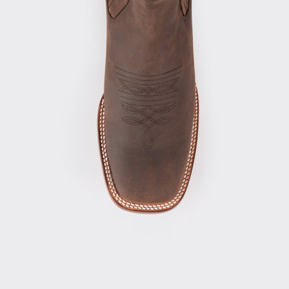 7 Leguas | Men's Leather Rodeo Short Boot with Leather Sole Ocher | 3601-CD