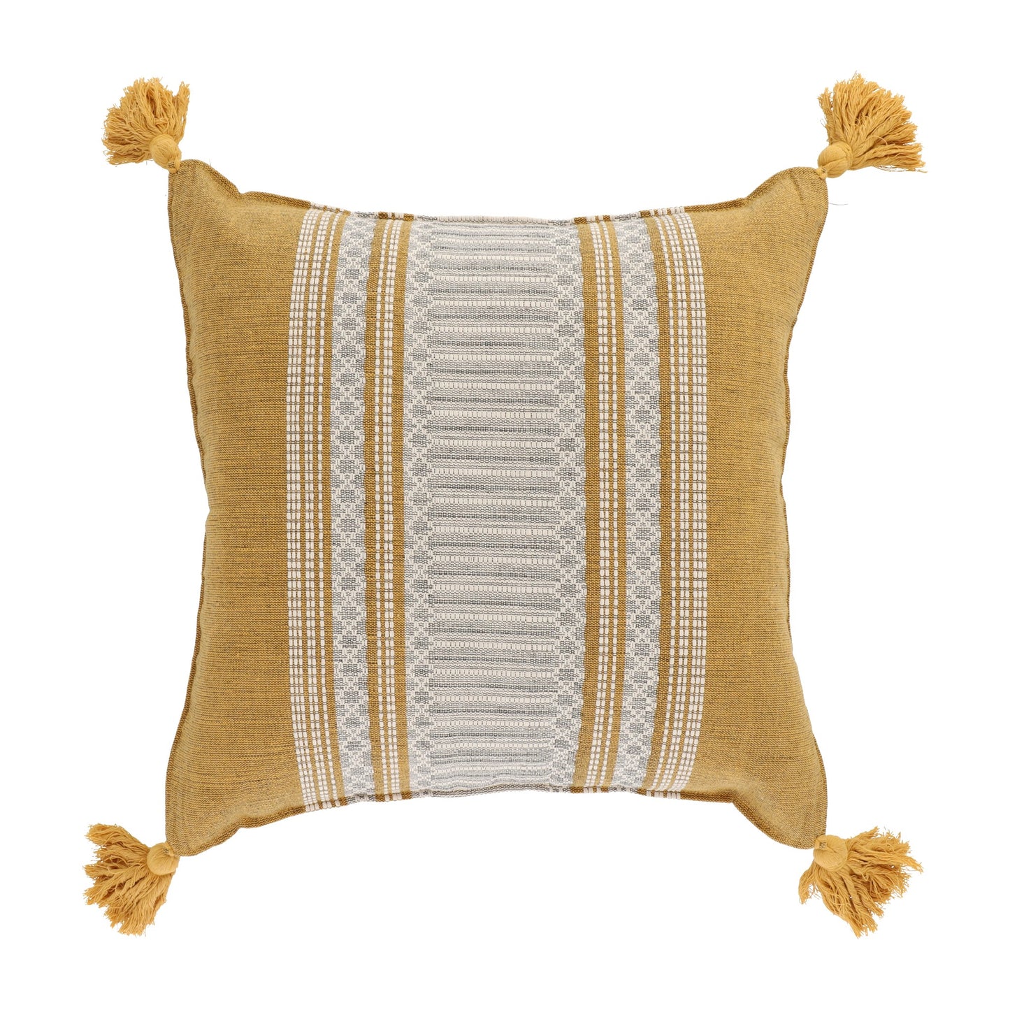 Árbol Mágico | Handwoven Cushion-COJ013-001 | Mustard, Gray