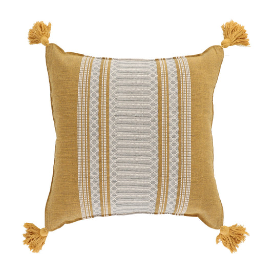 Árbol Mágico | Handwoven Cushion-COJ013-001 | Mustard, Gray