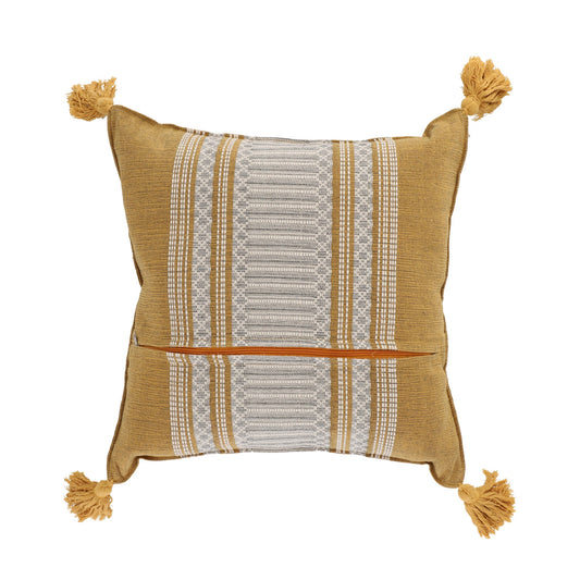 Árbol Mágico | Handwoven Cushion-COJ013-001 | Mustard, Gray