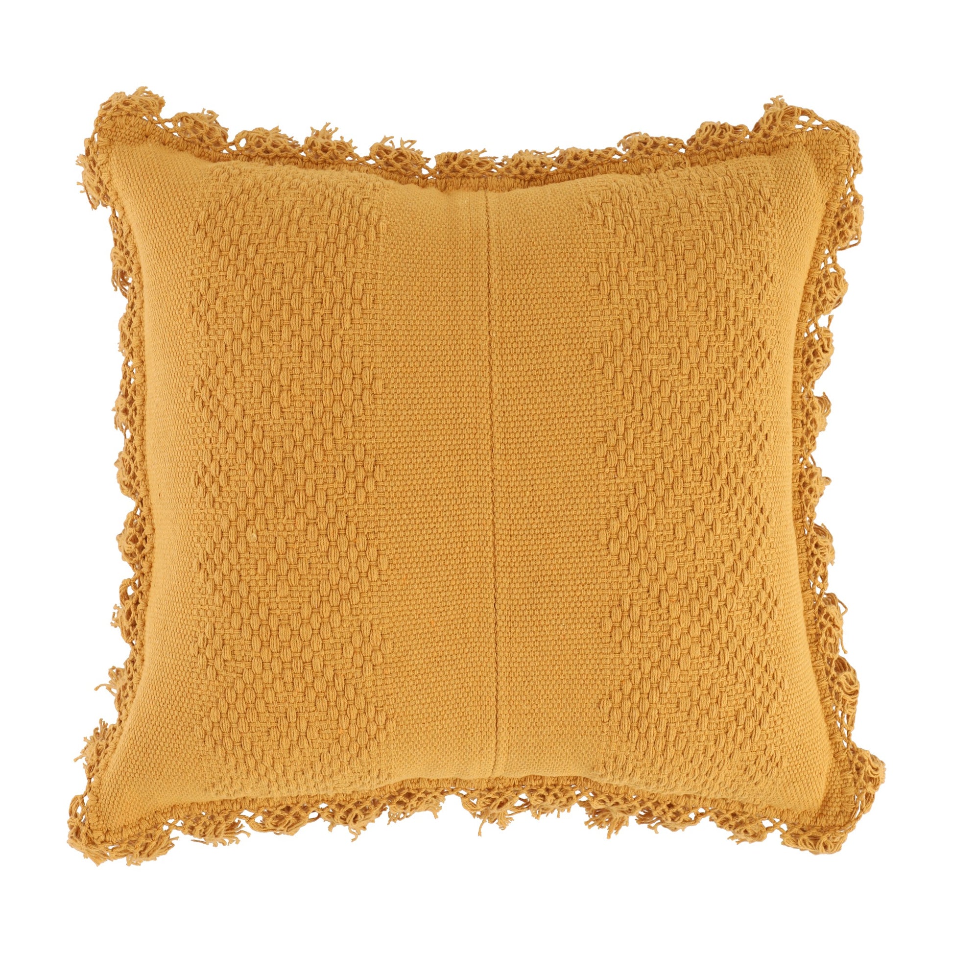 Handwoven Cushion-COJ014-013 | Mustard Yellow