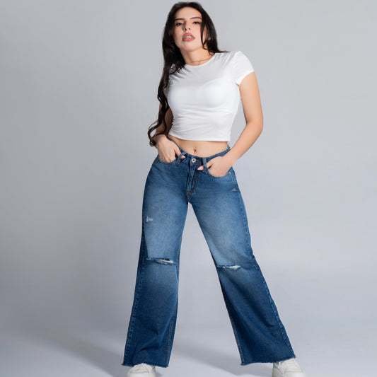 Oboe | Women Jeans O-2002 | Medium Blue Denim