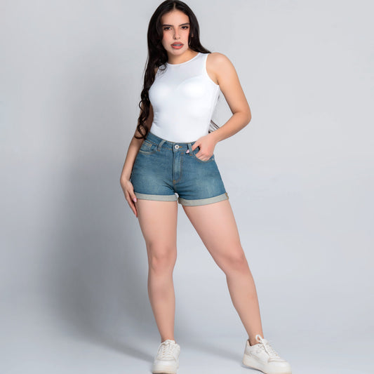 Oboe | Women Shorts O-1001 | Blue Denim