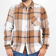 Silver Moos | Plaid Flannel Shirt | Camel