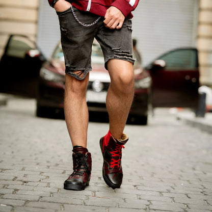 Chaneke | Leather Motorcycle Boots | Pool
