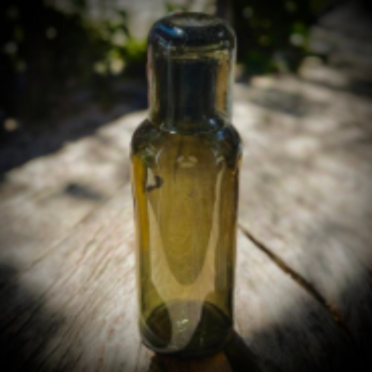Limoncello | Bottle-Style Vase 1 - Blown Glass | Smoke