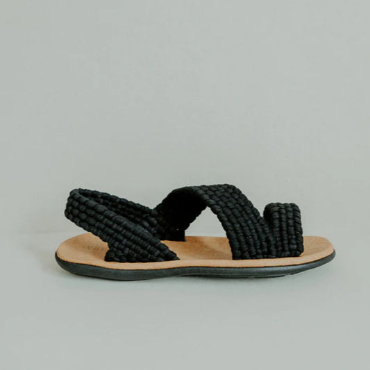 Kwara | Men's Cross Strap Sandal Black | Irepan