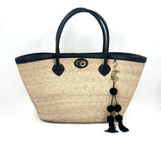 By Del Rio | Luxury Palm Leaf Bag | Black, Red
